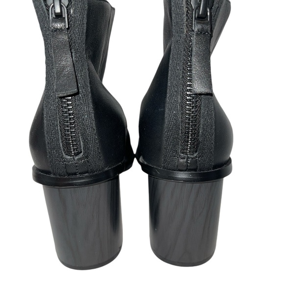 Splendid Women's Boots Size 8.5M Black Leather Upper Ankle Back Zip "Magnolia" - Picture 5 of 8